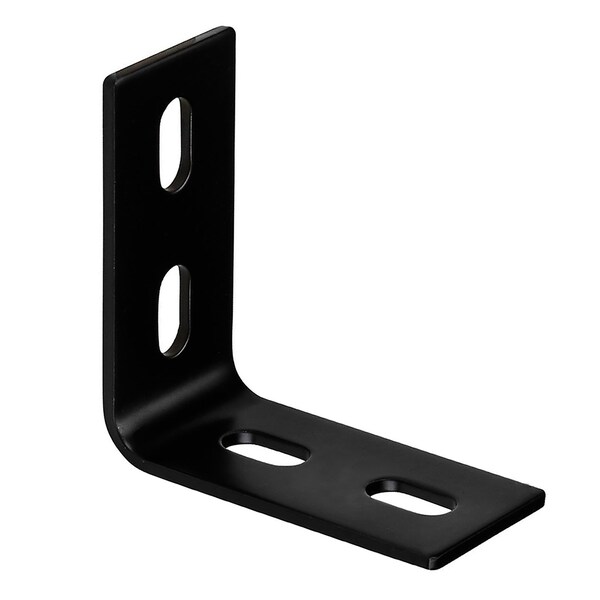 Hampton Products Hampton 3-1/8 in. H X 1-1/2 in. W X 1/8 in. D Black Steel Inside L Corner Brace 01-3405-010 - main